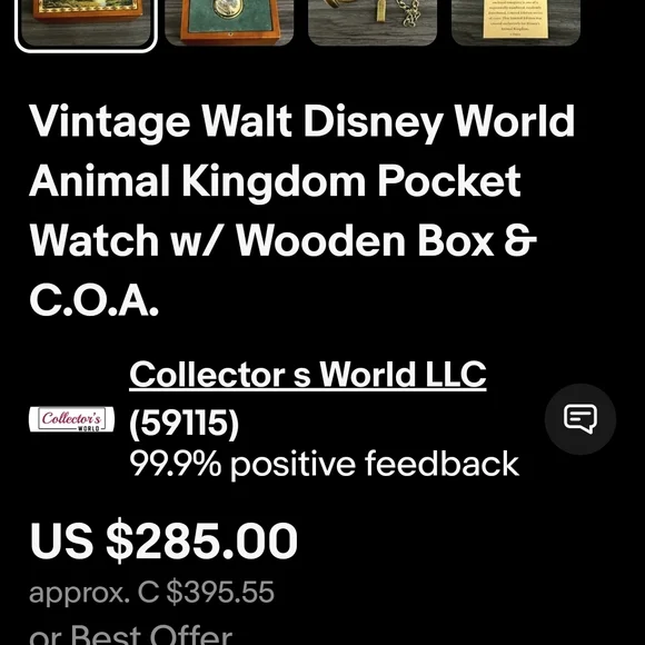 Vintage Gold Pocket Watch with Tree Design - Picture 9 of 9